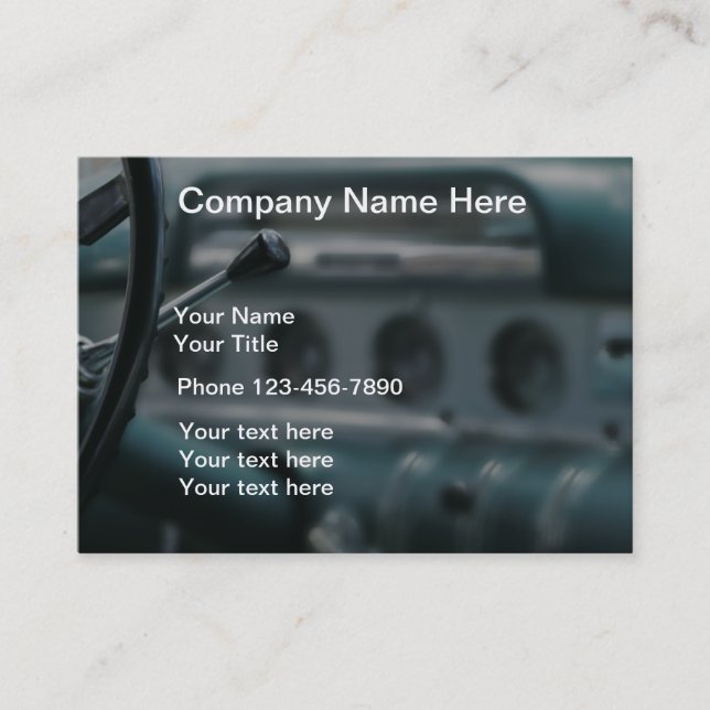Automotive Retro Classic Car Business Card (Front)