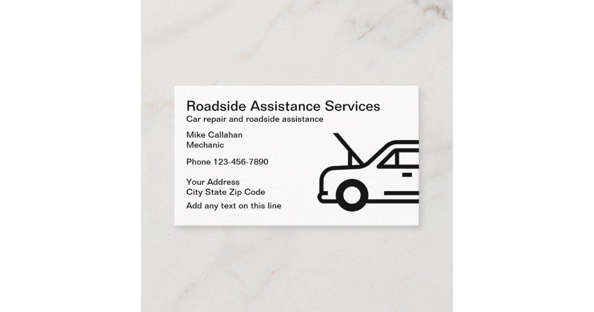 Automotive Roadside Assistance Business Card | Zazzle