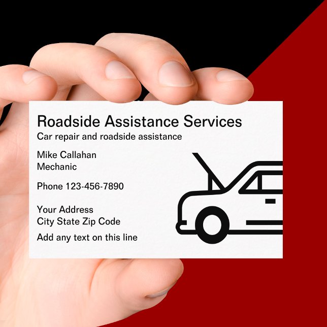 Automotive Roadside Assistance Business Card (Creator Uploaded)