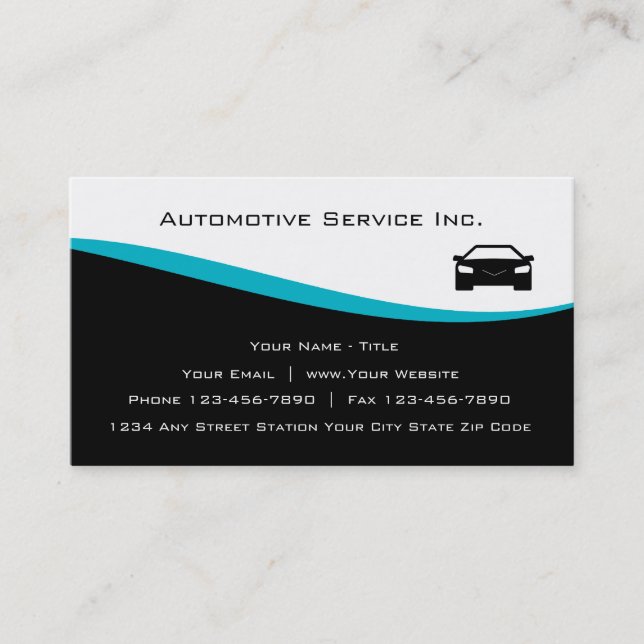 Automotive Service Business Cards (Front)