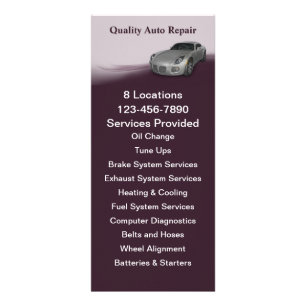 Automotive Service Rack Card