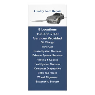 Automotive Service Rack Card