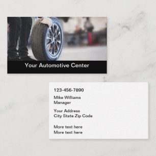 Automotive Services Business Card Template