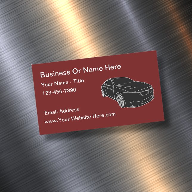 Automotive Services Car Theme Magnetic Business Card (Creator Uploaded)