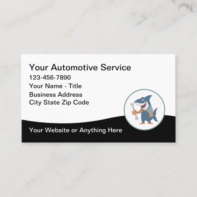 Automotive Services Cool Business Cards (Front)