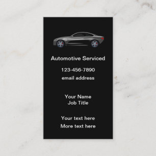 Automotive Services Modern Vertical  Business Card