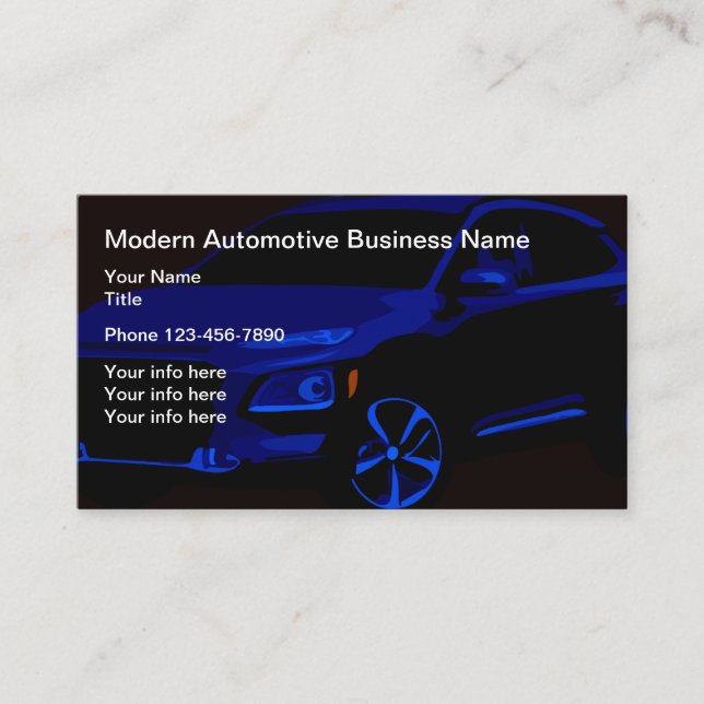 Automotive Services Theme Business Card (Front)
