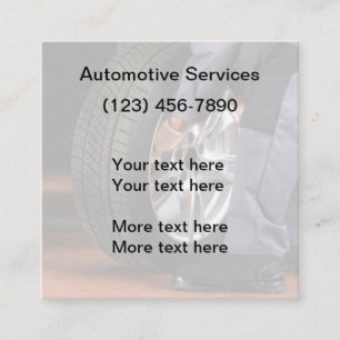 Automotive Services Unique Business Cards