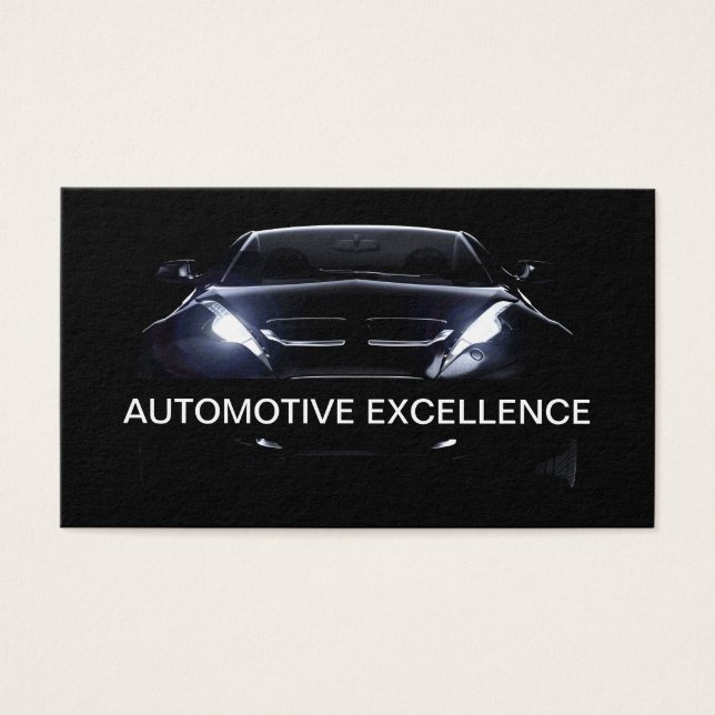 Automotive Sleek Modern Business Cards (Front)