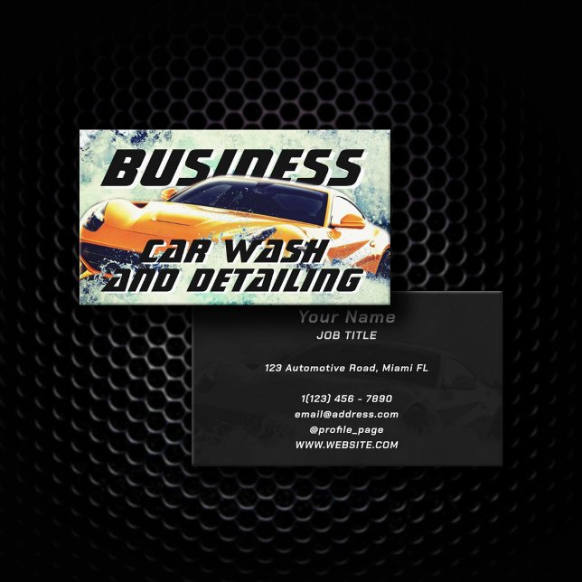 Automotive style water splash  business card (Creator Uploaded)