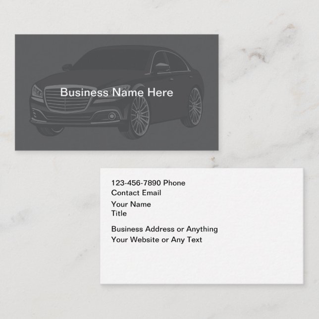 Automotive Theme Business Card Design (Front/Back)