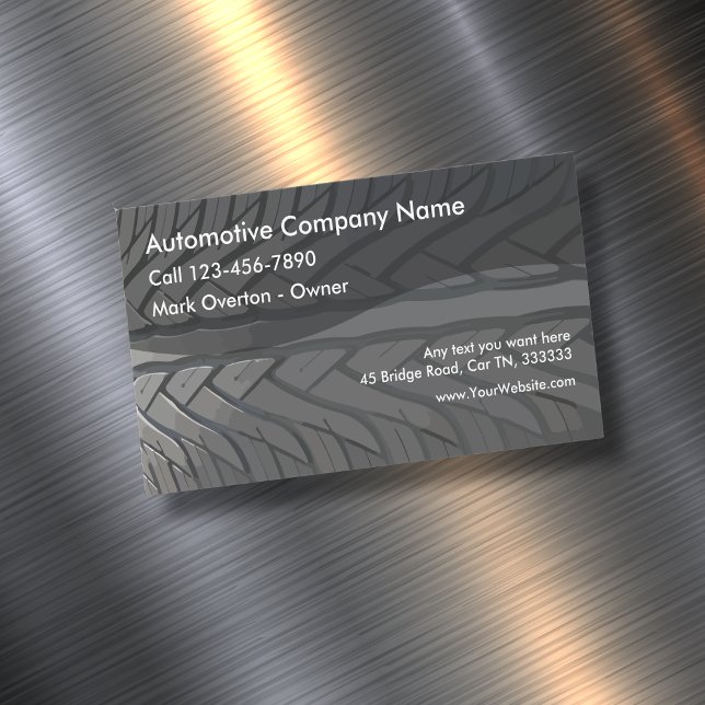 Automotive Theme Magnetic Business Card (Creator Uploaded)
