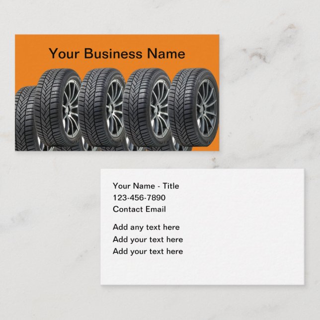 Automotive Theme Tires Business Card (Front/Back)