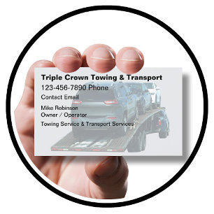 Automotive Towing And Transport Business Cards
