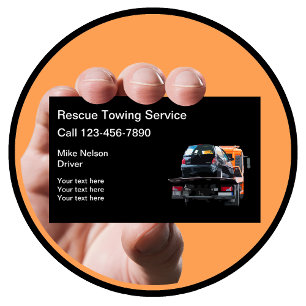 Automotive Towing and Wrecker Service Business Card