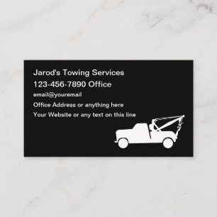 Automotive Towing Service Truck Driver Business Card