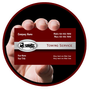 Automotive Towing Wrecker Business Cards