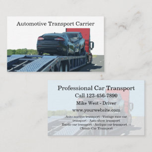 Automotive Transport Car Carrier Business Card