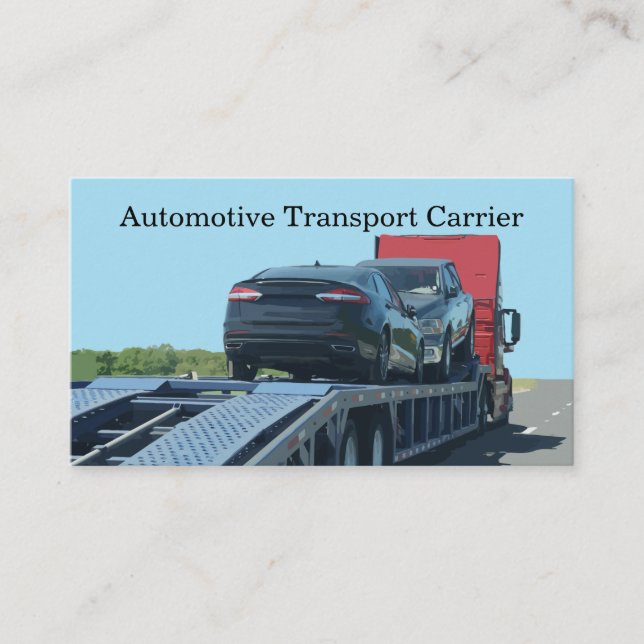 Automotive Transport Car Carrier Business Card (Front)