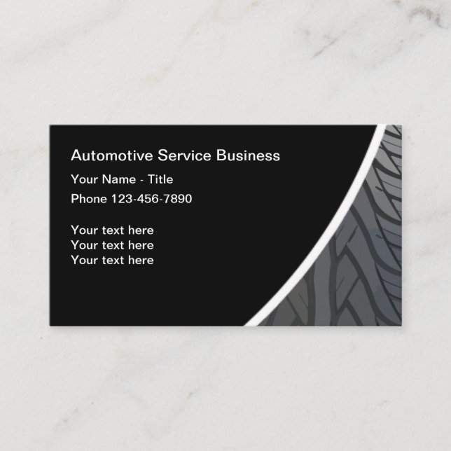 Automotive Unique Design Business Card (Front)