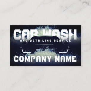 Automotive wash waves business card