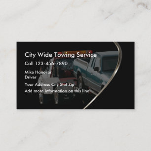 Automotive Wrecker Towing Business Card