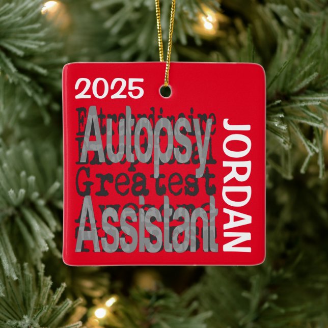 Autopsy Assistant Extraordinaire CUSTOM Ceramic Ornament (Tree)