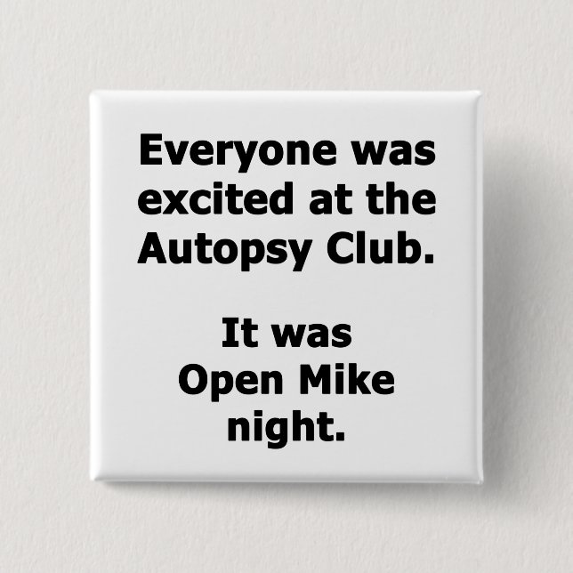 Autopsy Club 15 Cm Square Badge (Front)