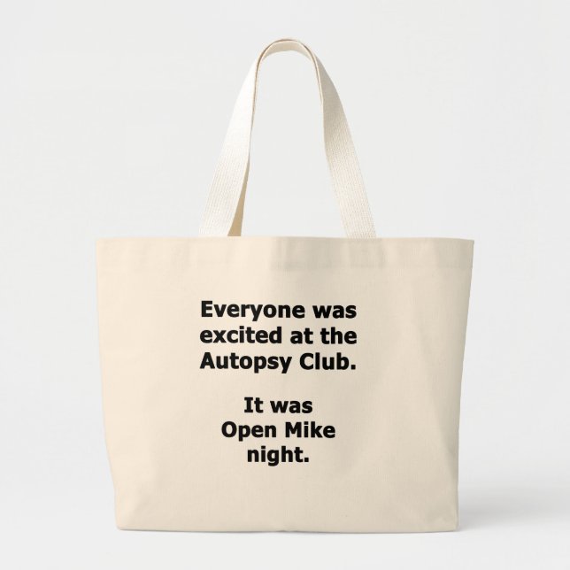 Autopsy Club Large Tote Bag (Front)