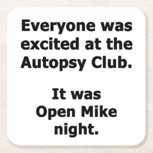 Autopsy Club Square Paper Coaster