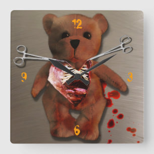 Autopsy of T. Bear Square Wall Clock