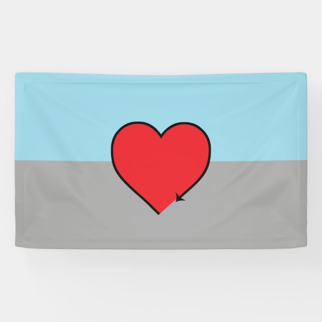 Autosexual Pride Flag and Symbol Banner (Horizontal)
