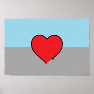 Autosexual Pride Flag and Symbol Poster