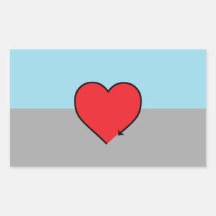 Autosexual Pride Flag and Symbol Rectangular Sticker