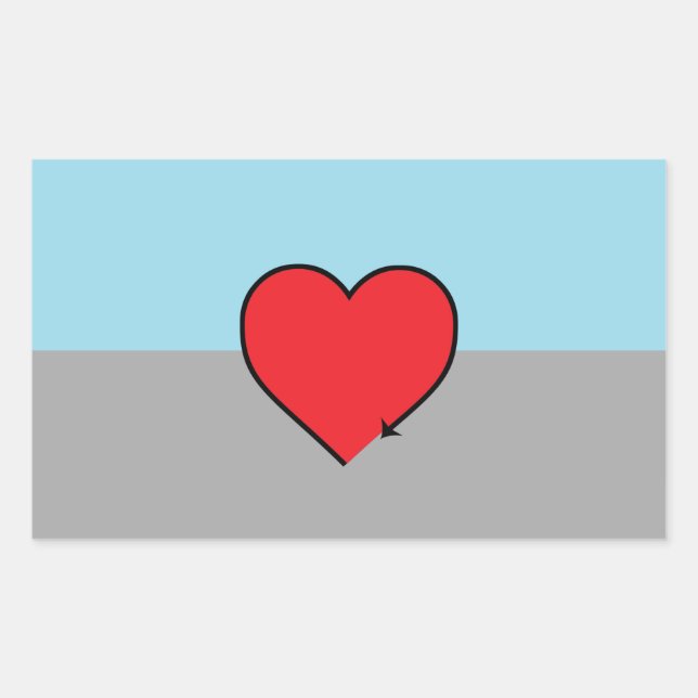 Autosexual Pride Flag and Symbol Rectangular Sticker (Front)