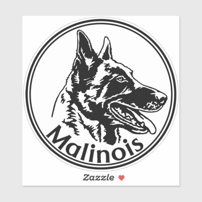 Autosticker Malinois classic round (Sheet)
