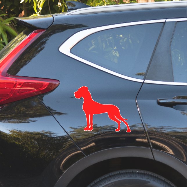Autosticker red Silhouette Great Dane Sticker (Car Side)