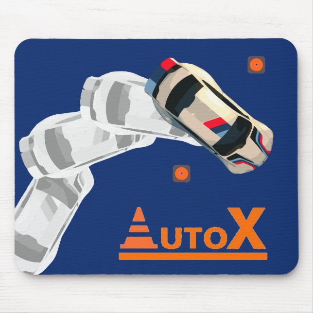 AUTOX-White Mouse Mat (Front)