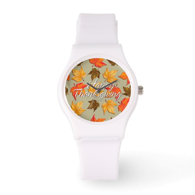 Autum Leaves 1B Watch & Numeral Options (Front)