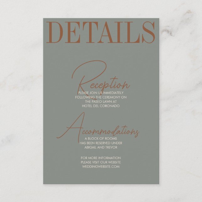 Autumb Bold and Retro Enclosure Card (Front)