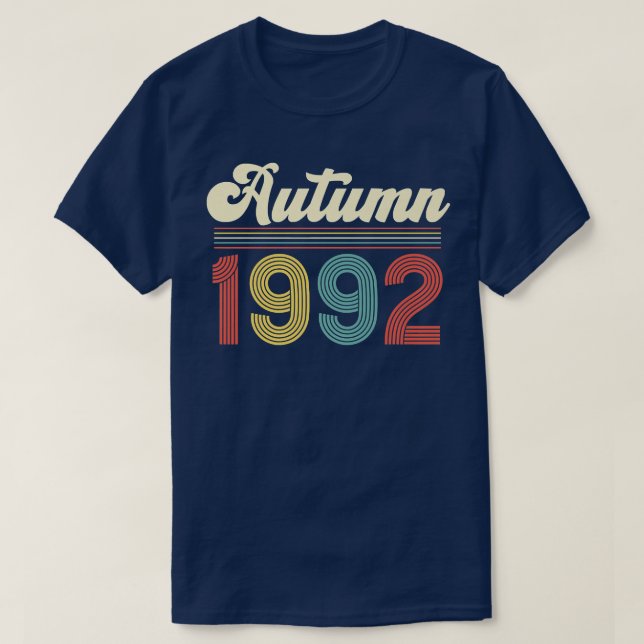 Autumn 199230th Birthday Retro Vintage Personalize T-Shirt (Design Front)
