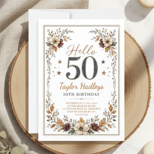 Autumn 50th Birthday Invitation