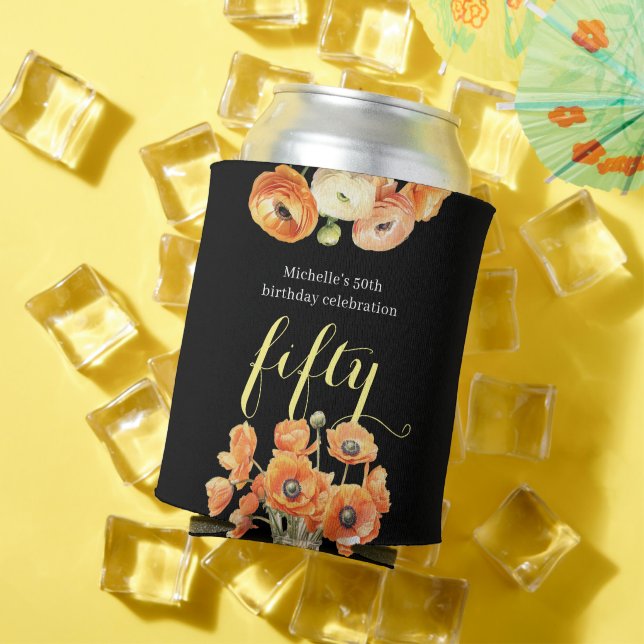 Autumn 50th Birthday Party Orange Blossom Can Cooler (In Situ Summer)