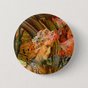 Autumn 6 Cm Round Badge