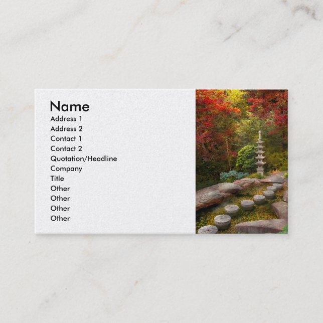 Autumn - A journey begins one step at a time Business Card (Front)