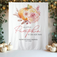 Autumn "A Little Pumpkin" Baby Shower Backdrop