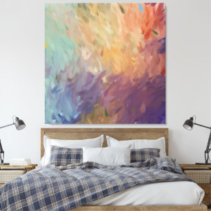 Autumn Abstract Brushstrokes Canvas Print