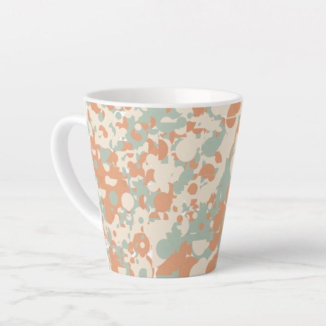 Autumn Abstract Latte Mug (Left Angle)