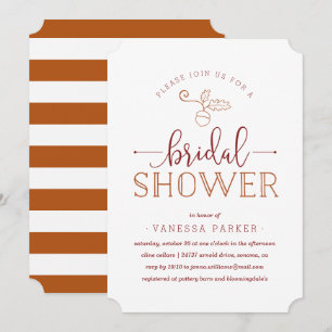 Autumn Acorn Bridal Shower Invitation
