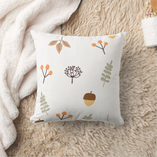 Autumn Acorns and Berries Cushion